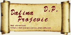 Dafina Projević vizit kartica